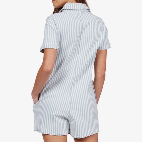 Roxy Denim Romper - Pink Sunglasses Short Sleeve Playsuit - Picture 3 of 8
